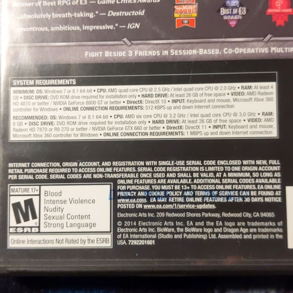 Dragon Age Inquisition PC Game Window's 7 or 8 - Picture 8 of 8